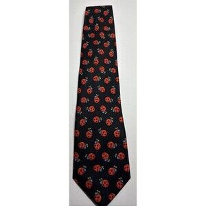Utopia Ladybug Men's Tie 100% Silk Handmade
